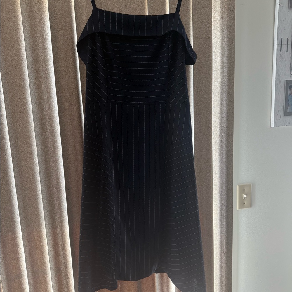 Banana Republic Navy Blue with white stripes Midi Dress for Cocktail